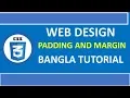 Learn css - margin and padding bangla tutorial