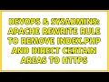 DevOps SysAdmins Apache rewrite rule to remove index php and direct certain areas to https
