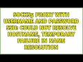 could not resolve hostname temporary failure in name resolution