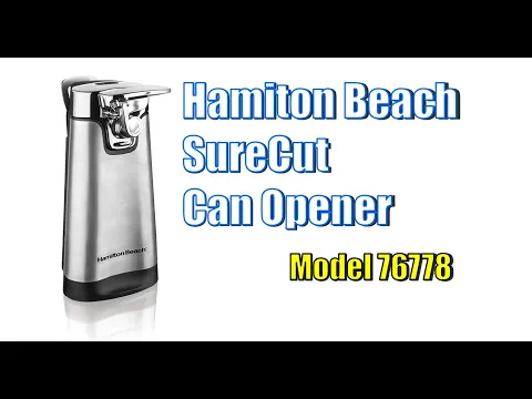 Hamilton Beach ShortCut Stainless Steel Can Opener Model 76778