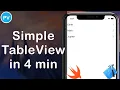 Table View in 4 minutes Swift 5 1 2 Xcode 11 2 1
