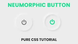 Neumorphism UI Button Pure CSS Tutorial