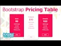 Bootstrap Tutorial How To Create Pricing Table Free Download Source Code