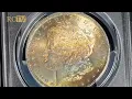 Toned Spotlight 1885-O Morgan Silver Dollar PCGS MS63 Rainbow Ocean