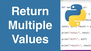 Return Multiple Values From A Function Python Tutorial