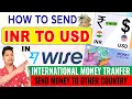 How to Transfer INR to USD with Wise International Money Transfer send money to other countries