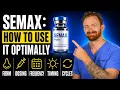 Semax How to Use It Optimally - Dosing Timing Cycles Frequency Form