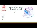 Pattern Printing in JSP YCMOU TYBCA Adv Java Practical 5 1 Asterix Solution