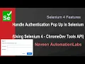 Handle Auth Pop Up in Selenium using Chrome DevTools Protocols API