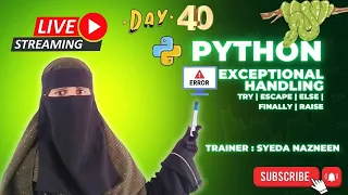 Python Exception Handling Explained Like a Pro Error Handling in Python Live Coding Class