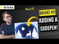 Bricks 101 Part 29 - Adding a Codepen HTML CSS JS and External JS