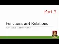 College Algebra - Functions and Relations Part 3 Functional Notation