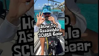 Captain Matt demonstrates how to assemble SCUBA gear #salingbyefelicia #scubadiving