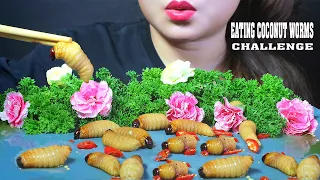 Download ASMR EATING ALIVE COCONUT WORMS CHALLENGE (EXOTIC FOOD) EATING SOUND | LINH-ASMR MP3