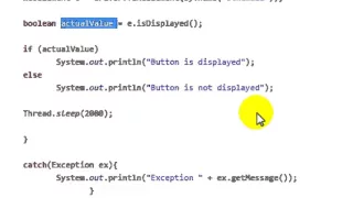 verify if element is displayed in Selenium