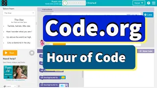 Code org Hour of Code Poem Art Tutorial and Answers