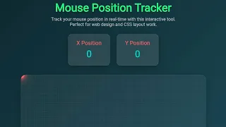 Mouse Position Tracker HTML CSS JavaScript Project Tutorial