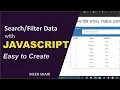 Search Filter Table Data with Javascript 2021 Searching by using javascript