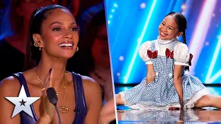 9-year-old Mischa Palor OWNS the stage with ELECTRIFYING DANCE Auditions BGT 2022