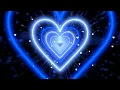 Neon Heart Tunnel Blue Heart Background Wallpaper Vibrant Heart Animation Background