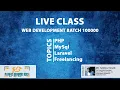 Web Development Batch 100000 Live Class - 8 PHP Array foreach loop
