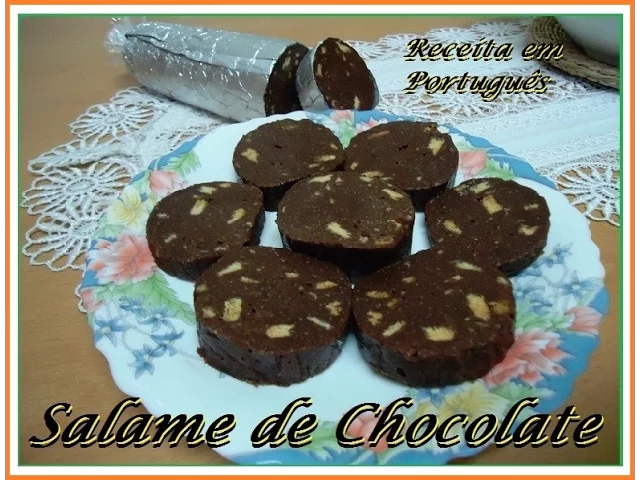 RECEITA FÁCIL E RÁPIDA DE SALAME DE CHOCOLATE