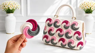 How to Crochet a Stunning Swirl Bag 🌸 | Easy Crochet Bag Tutorial