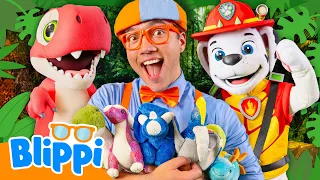 PAW Patrol & Blippi's Rescue Mission on Dino Island! 🦖