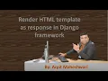 Render HTML template as response in Django framework