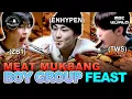 Download Lagu [Sub] ENHYPEN, TWS, ZEROBASEONE, MONSTA X: K-pop Boy Groups Take On the Ultimate Meat Feast!
