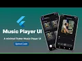 Flutter Music Player UI Design Speed Code Minimal Dark Theme Flutter Girl
