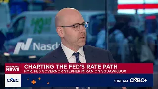 Former Fed Gov Stephen Miran It d be weird to hike rates in light of better inflation data