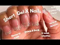 How To Do Short Gel X Nails At Home No drill Easy beginner nail tutorial step by step DIY