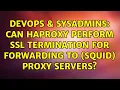 DevOps SysAdmins Can haproxy perform ssl termination for forwarding to squid proxy servers
