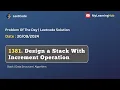 1381 Design a Stack With Increment Operation using Java 30th Sep 2024 Stack Data Structure