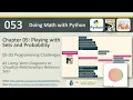 Math with Python 053 - 05-03 1 Venn diagram