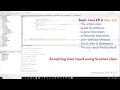 Java EP 4 Accepting User Input using Scanner class while loop Part