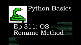 Python Basics OS Rename Method