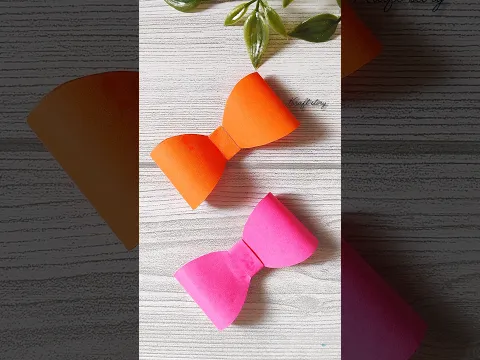 DIY easy paper bow #shorts #youtubeshorts #diy #bow #artandcraft #papercraft #art #handmade