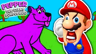 Mario Plays Pepper The Giant Purple Dog