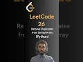 LeetCode Remove Duplicates from Sorted Array - Python
