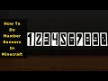 How To Make Number Banners In Minecraft