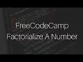 FreeCodeCamp Factorialize a number