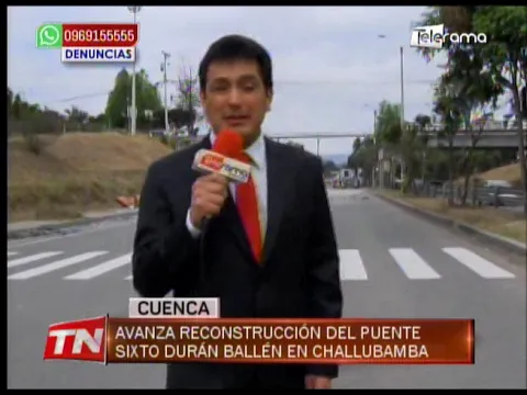 Avanza reconstrucción del puente Sixto Durán Ballén en Challuabamba