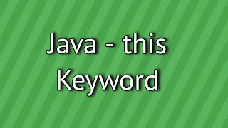 Java this Keyword