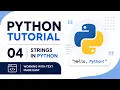 Python Tutorial 04 Strings in Python