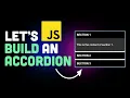 How to easily build an accordion using JavaScript Html CSS