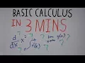 Basic Calculus in 3 Minutes