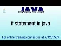 if statement in java control statements in java