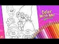 Coloring Trolls Coloring Pages Poppy Branch DJ Suki Smidge KP